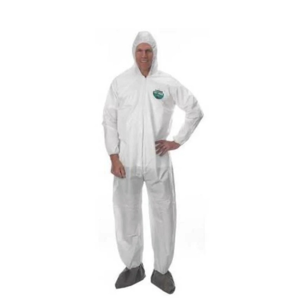 20 PCS - Lakeland #CTL414 / 3XL Hooded Zip Up / White Disposable Coveralls 3 XL‎